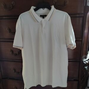 Banana Republic Men's Rainbow 🌈 White Button Polo Shirt Sz XL